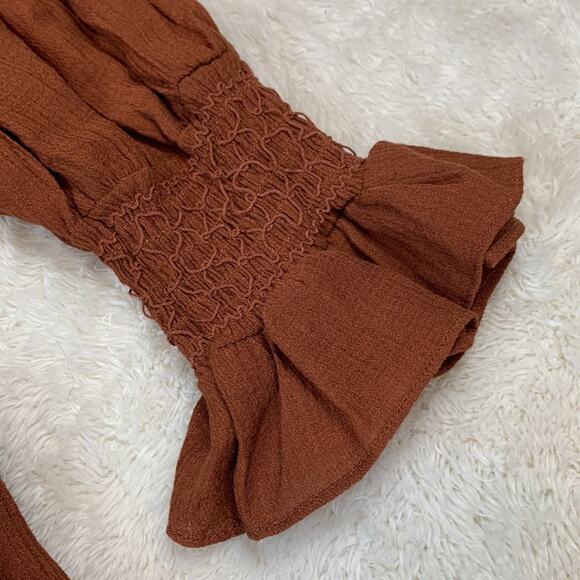 Anthro Moon River brown boho hippie peasant dress, medium NWT - Picture 5 of 7